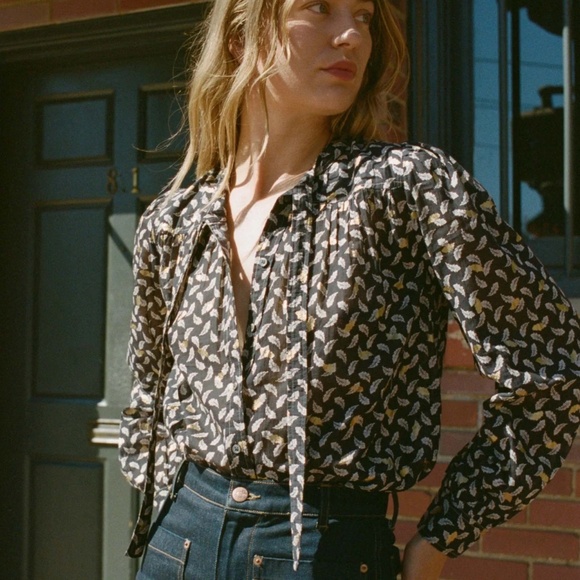 Doen Norma Top in Falling Leaves XS NWT - Picture 1 of 9